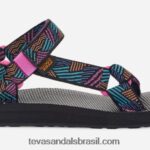 feminino original universal X88NTZ8 preto sem borda Teva