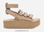 mulher flatform mevia couro X88NTZ79 incenso Teva