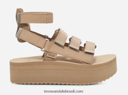 mulher flatform mevia couro X88NTZ79 incenso Teva