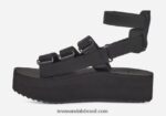 mulher flatform mevia couro X88NTZ80 preto Teva - Image 3