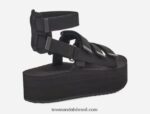 mulher flatform mevia couro X88NTZ80 preto Teva - Image 4