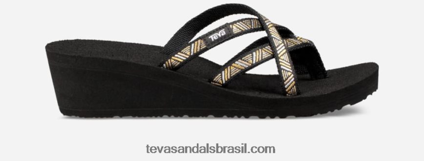 mush mandalyn wedge feminino ola 2 X88NTZ59 agave preto metálico Teva - Image 1