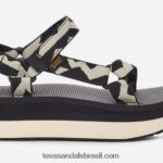 universal flatform feminino X88NTZ51 equilíbrio preto Teva