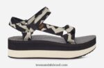 universal flatform feminino X88NTZ51 equilíbrio preto Teva
