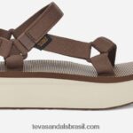 universal flatform feminino X88NTZ52 marrom/bétula Teva