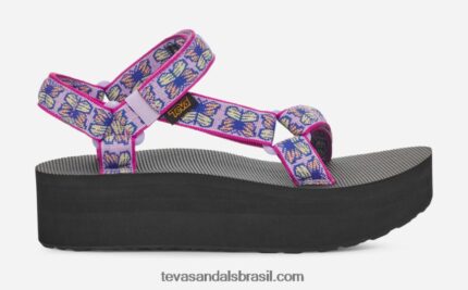 universal flatform feminino X88NTZ53 borboleta lilás Teva