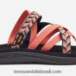 voya zillesa feminina X88NTZ201 laranja geométrico retrô Teva